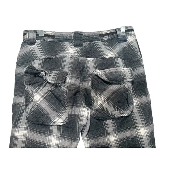 Free People Plaid Academia Rockstar Utility Pants Women 6 Black Y2K Grunge Lined - Picture 14 of 14
